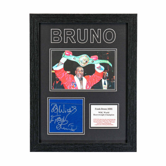 Frank Bruno MBE Custom Mount - Signed