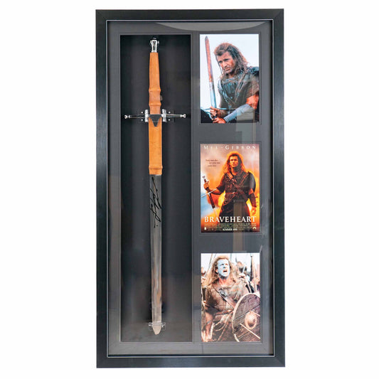 Braveheart Sword in LED display - Mel Gibson - Signed