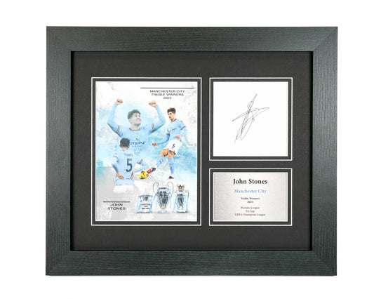 John Stones Manchester City Preprint Display