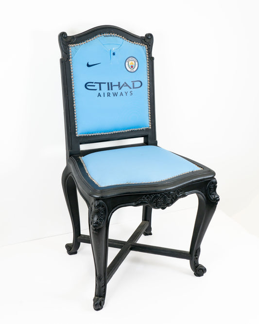 Manchester City CHAMPIONS Football Club Shirt Upholstered Chair