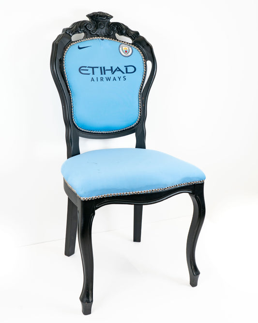 Manchester City Kompany Football Club Shirt Upholstered Chair