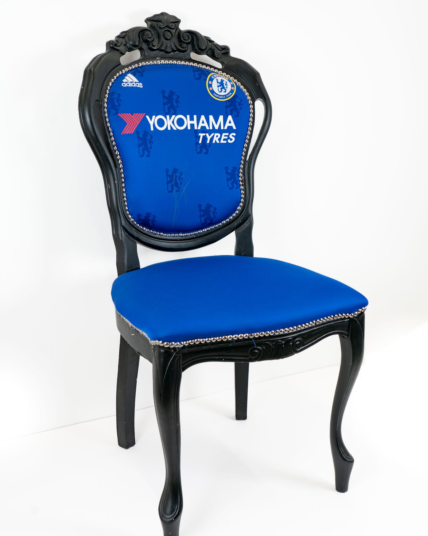 Signed Eden Hazard Chelsea Football Shirt Upholstered Arm Chair