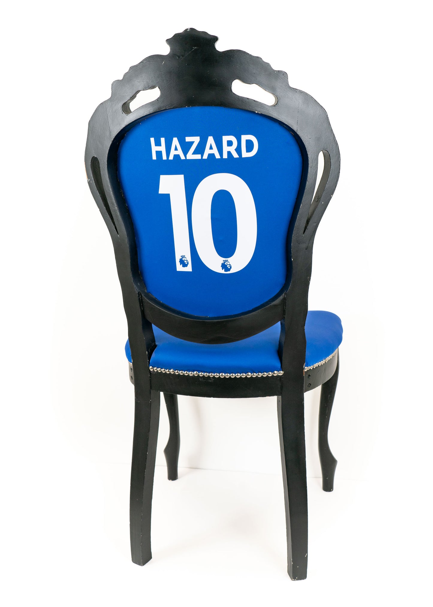 Signed Eden Hazard Chelsea Football Shirt Upholstered Arm Chair